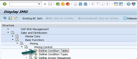 condition record table in sap